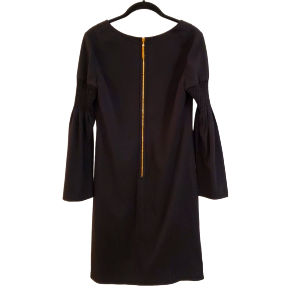 Phoebe Couture Black Flare Sleeve Shift Mini Dress Size 4 - Picture 2 of 6